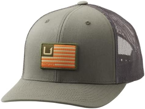Huk Mens Mesh Trucker Snapback | כובע דיג נגד בוהק, Huk & Bars - Moss, בגודל אחד אותנו
